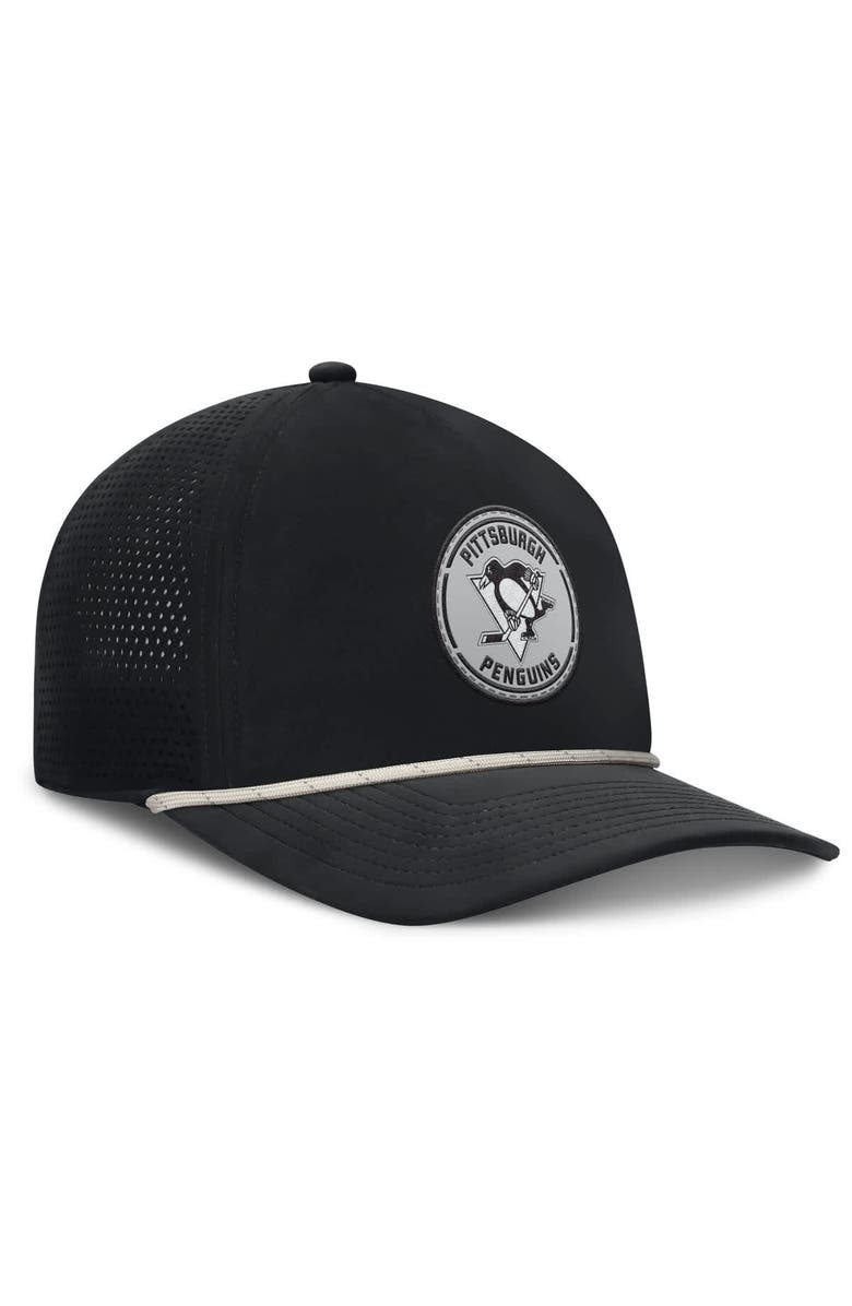 FANATICS Men's Fanatics Black Pittsburgh Penguins Front Office Performance A-Frame Adjustable Hat, Alternate, color, Black