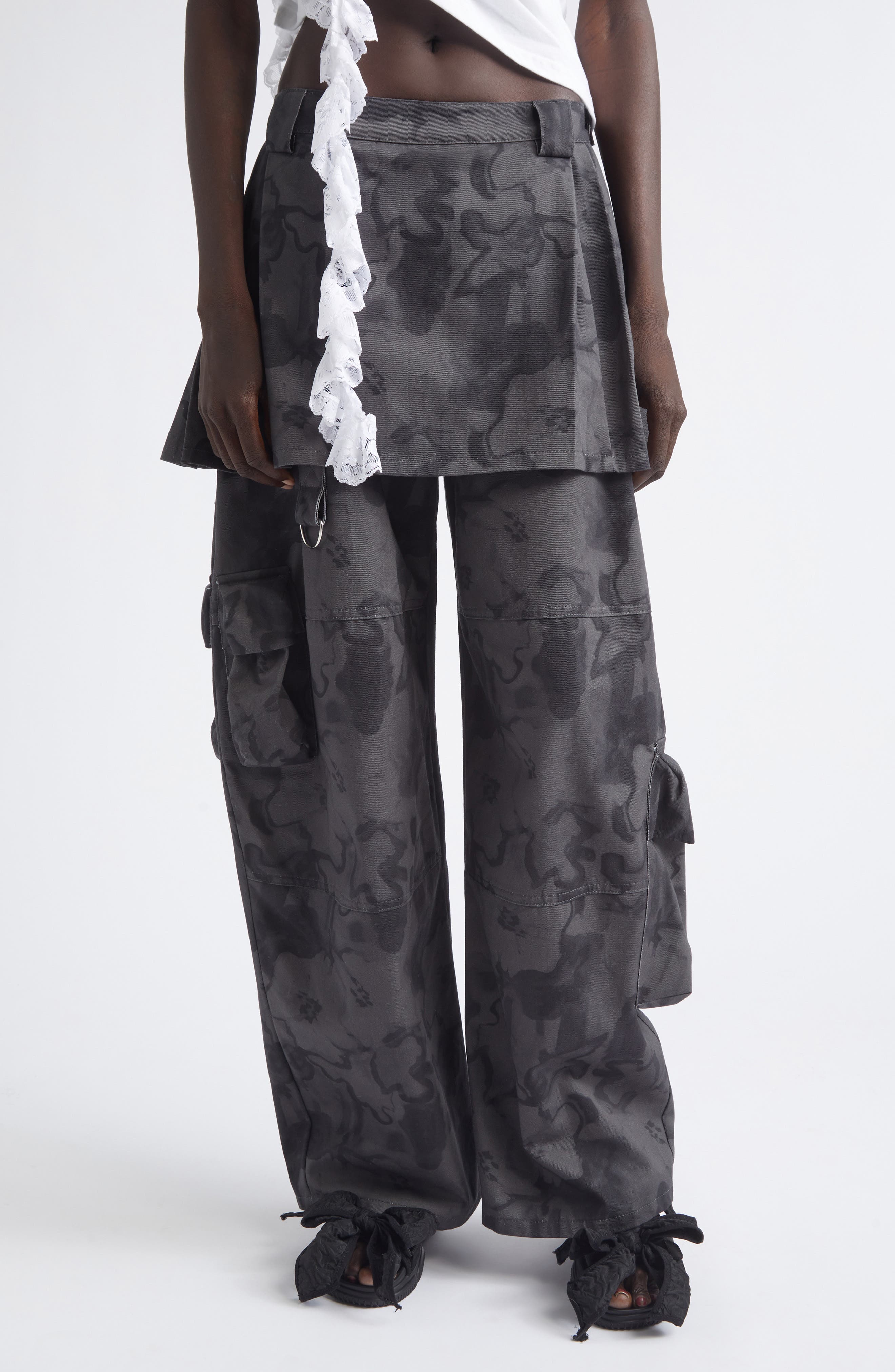 selected BLACK FLORAL SCRIBBLE