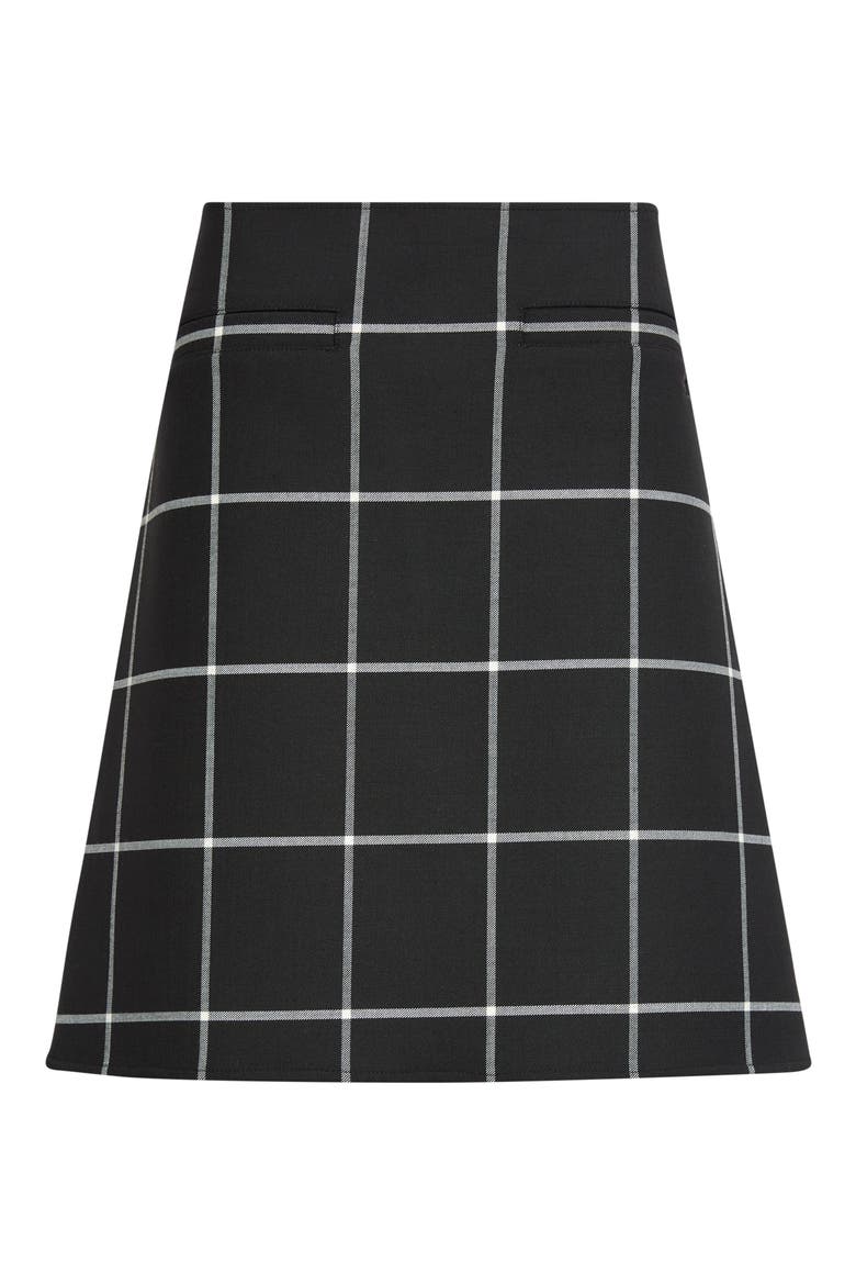 Windowpane Check Skirt, Main, color, BLACK/ WHITE