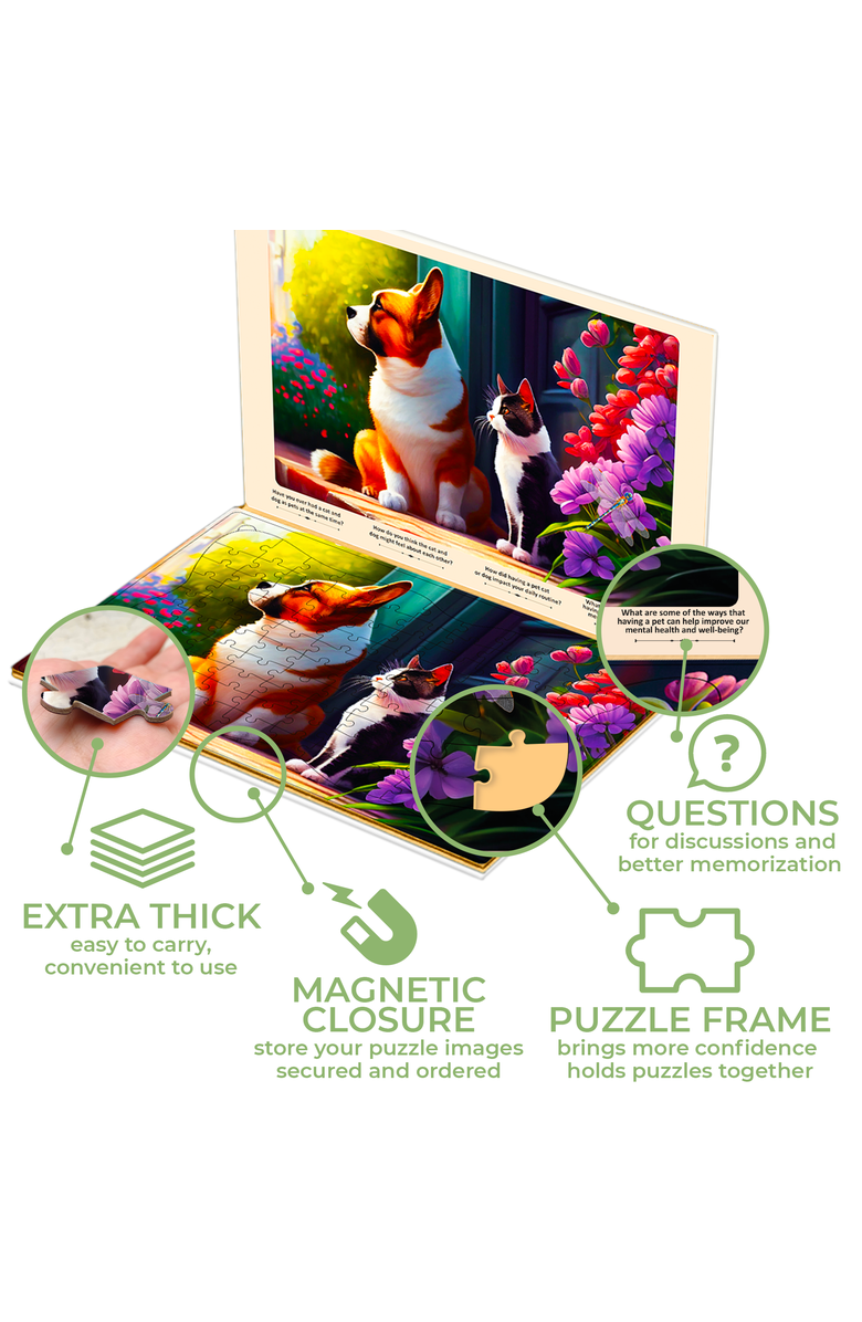 Quokka Dementia Puzzle Set for Adults - Large Piece Jigsaw Puzzles for Seniors, Alternate, color, Riverside, Platform, Animals