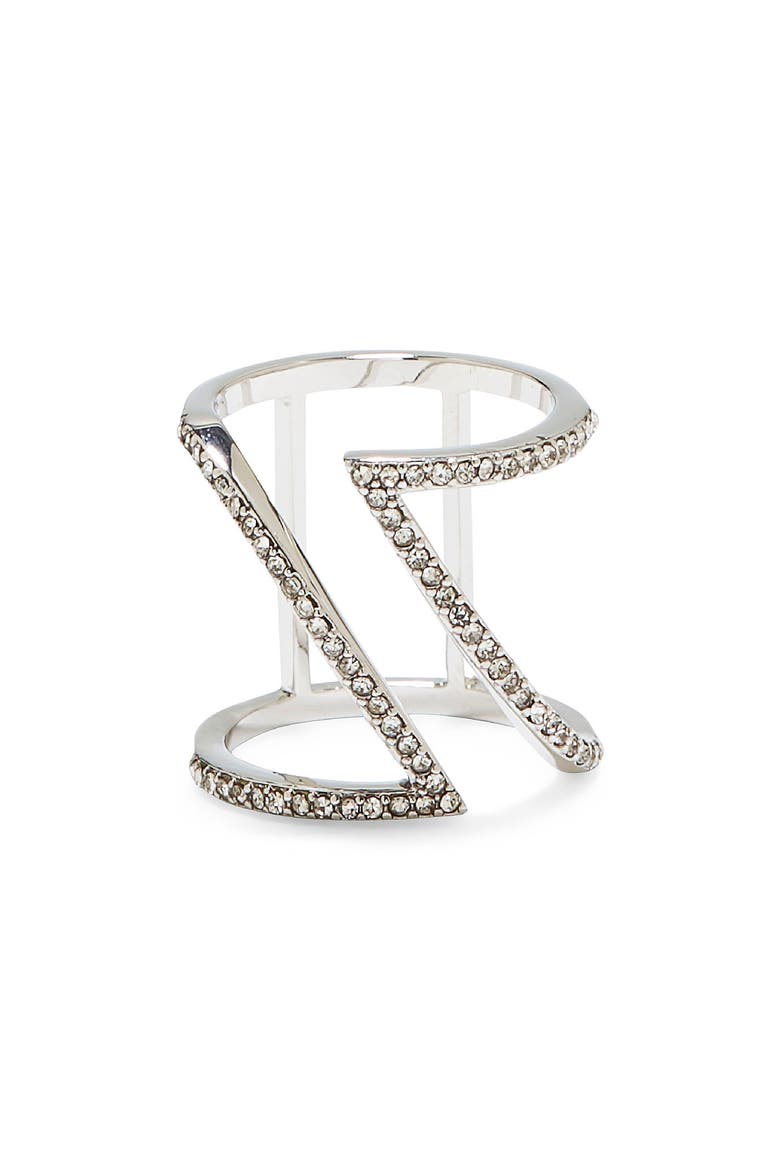 Pavé Ring, Main, color, SILVER