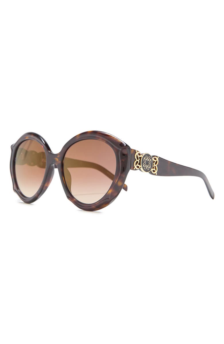 Elie Saab 56mm Round Frame Sunglasses, Alternate, color,