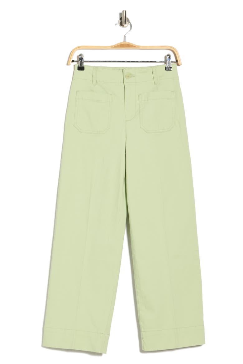 Cropped Cotton Twill Pants, Alternate, color, PALE PISTACHIO