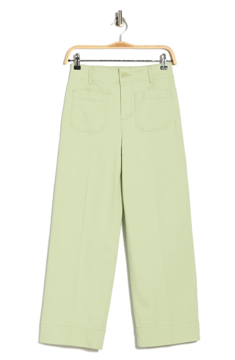 Bagatelle Cropped Cotton Twill Pants, Main, color, Pale Pistachio