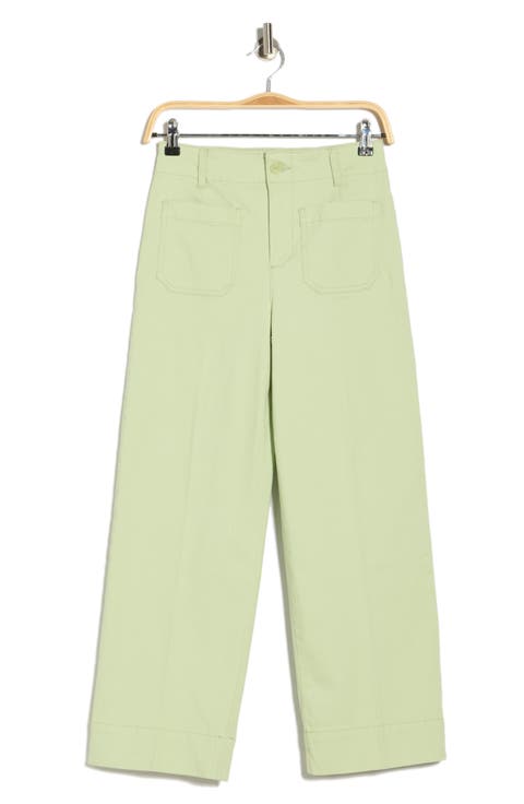 Cropped Cotton Twill Pants