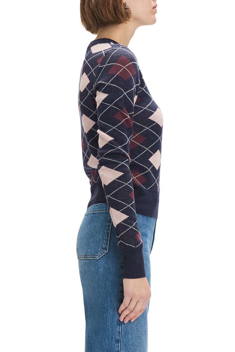 The Henry Argyle Crewneck Sweater, Alternate, color, NAVY ARGYLE