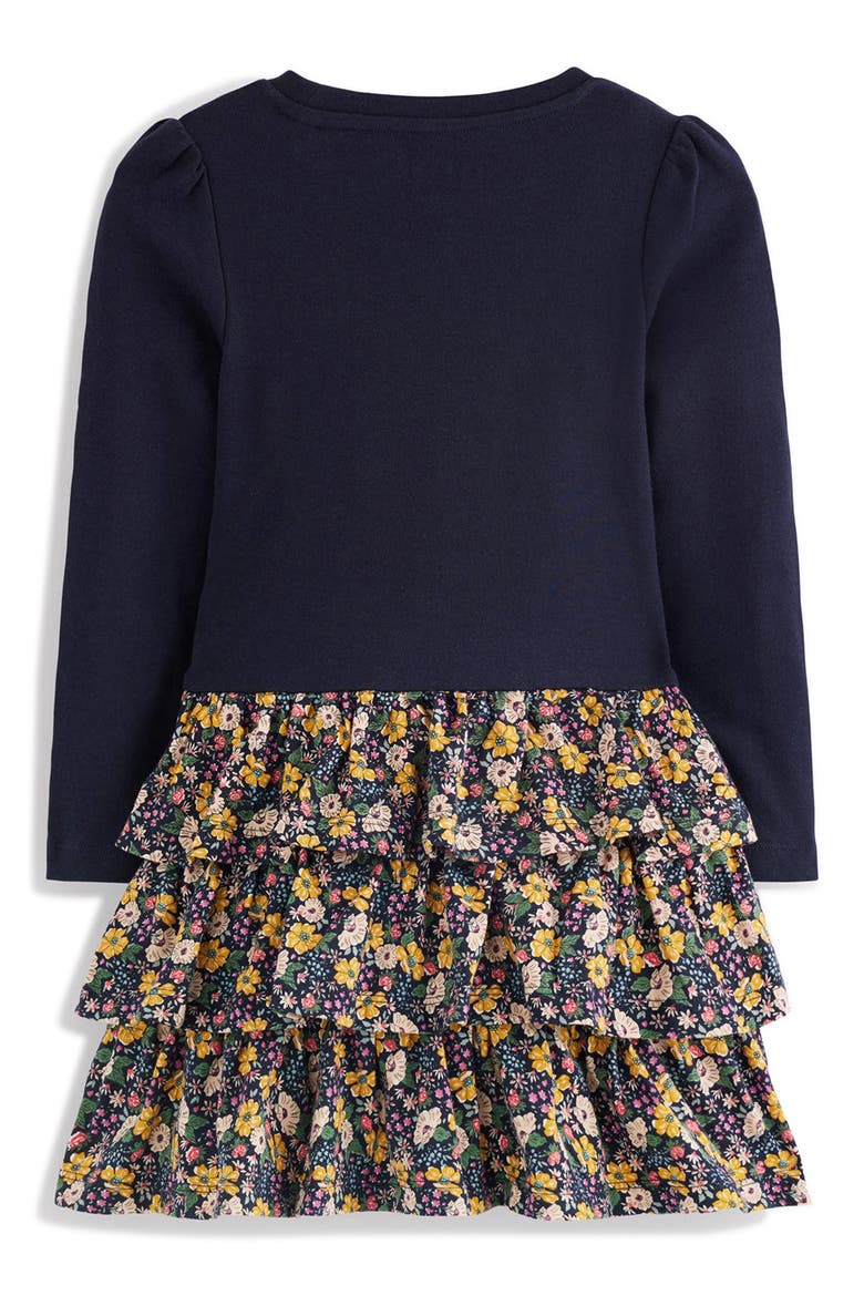 Kids' Cora Tiered Ruffle Cotton Jersey Dress, Alternate, color, BLUE FLORAL