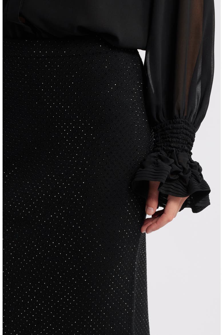 Winslet Beaded Skirt, Alternate, color, BLACK
