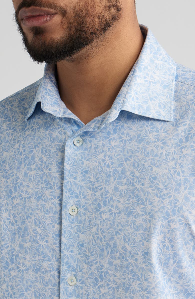 Bugatchi James OoohCotton<sup>®</sup> Floral Button-Up Shirt, Alternate, color, Air Blue
