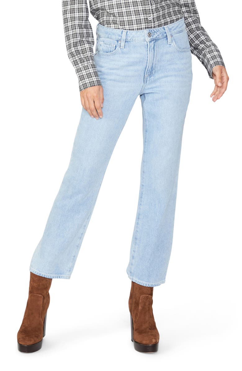 PAIGE Noella High Waist Crop Straight Leg Jeans, Main, color, 