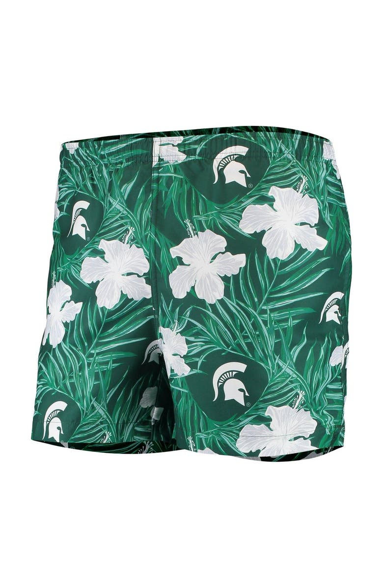 FOCO Men's Green Michigan State Spartans Swimming Trunks, Alternate, color, 