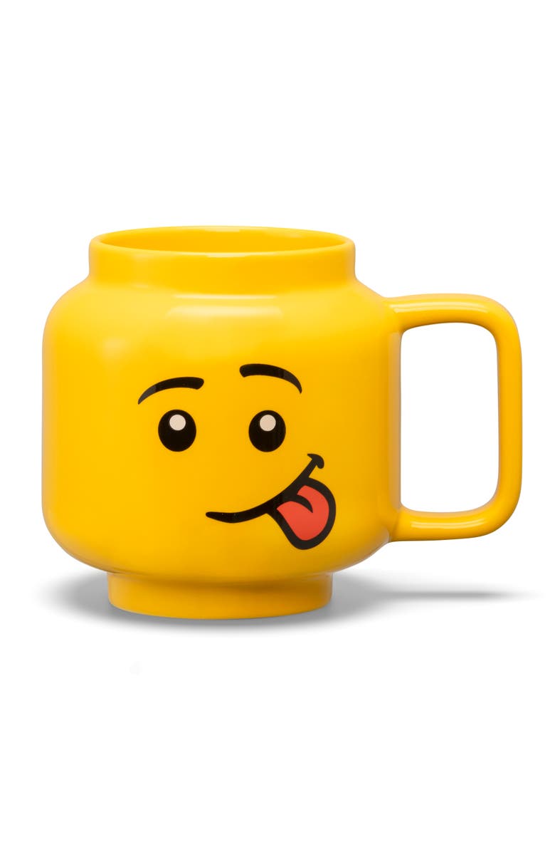 LEGO Classic Yellow Minifigures Silly Ceramic Mug, 17.9oz, Main, color, 