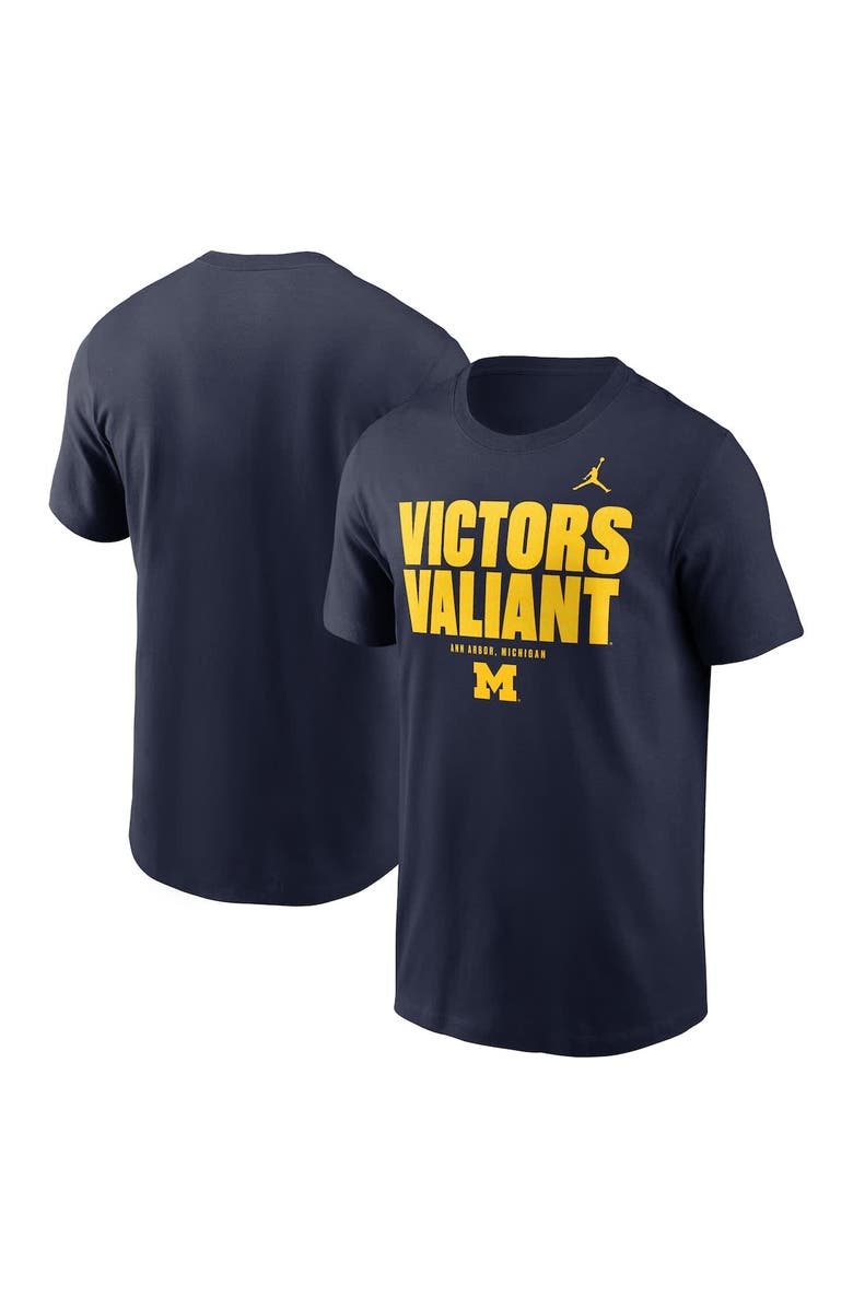 Jordan Brand Men's Jordan Brand Navy Michigan Wolverines Campus Local T-Shirt, Alternate, color, Navy