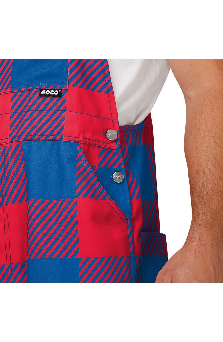 FOCO Men's FOCO  Royal Buffalo Bills Big Logo Plaid Overalls, Alternate, color, 