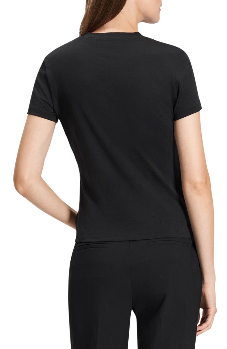 Theory Tiny Apex Organic Pima Cotton T-Shirt, Alternate, color, Black