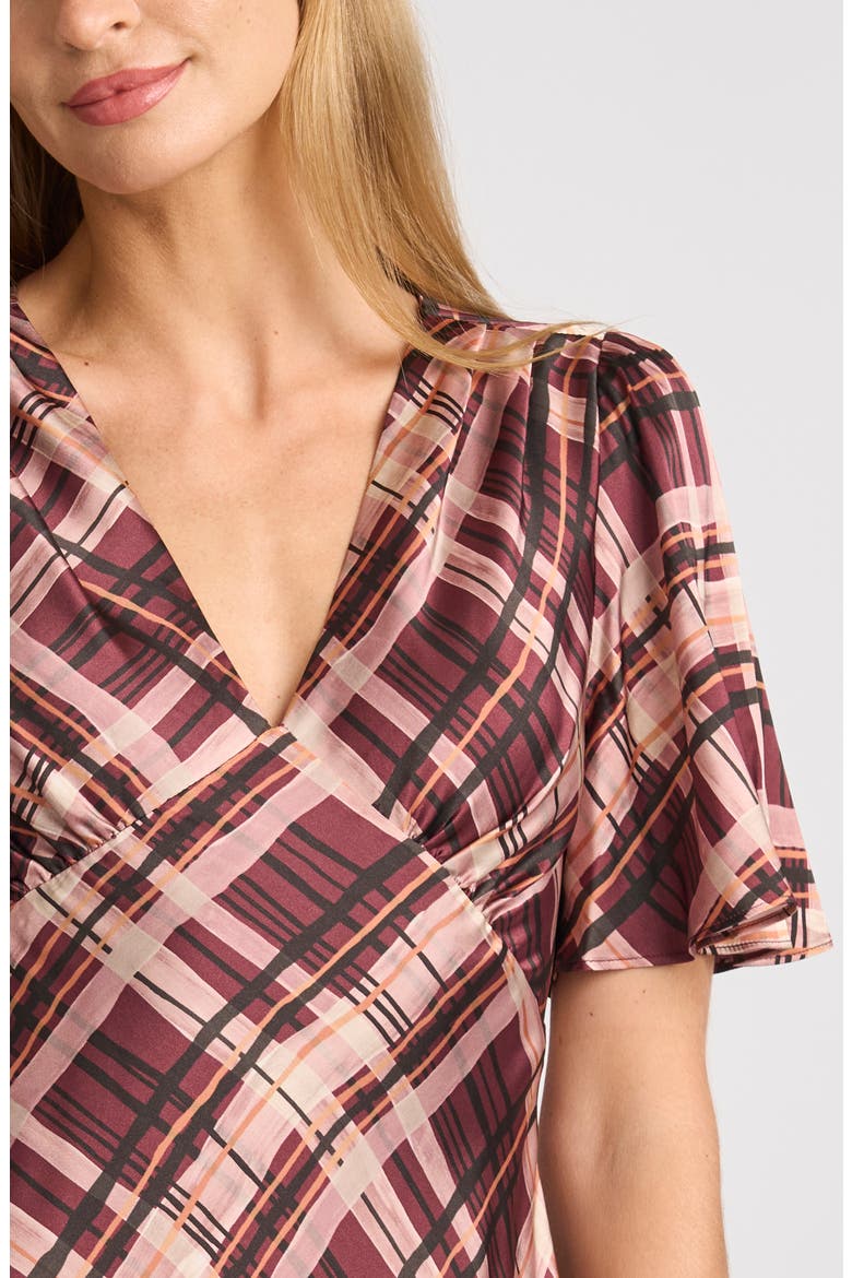 Lucie Midi Dress, Alternate, color, TAWNY PORT