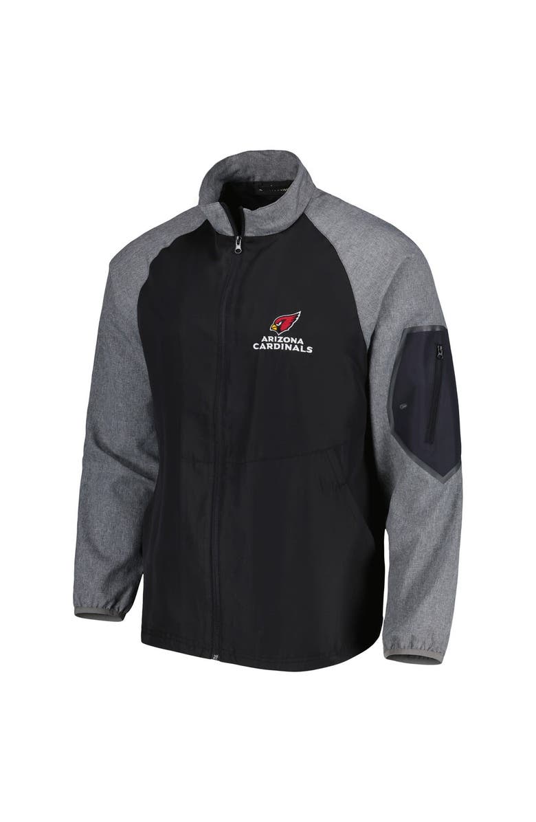 DUNBROOKE Men's Dunbrooke Black Arizona Cardinals Hurricane Raglan Full-Zip Windbreaker Jacket, Alternate, color, 