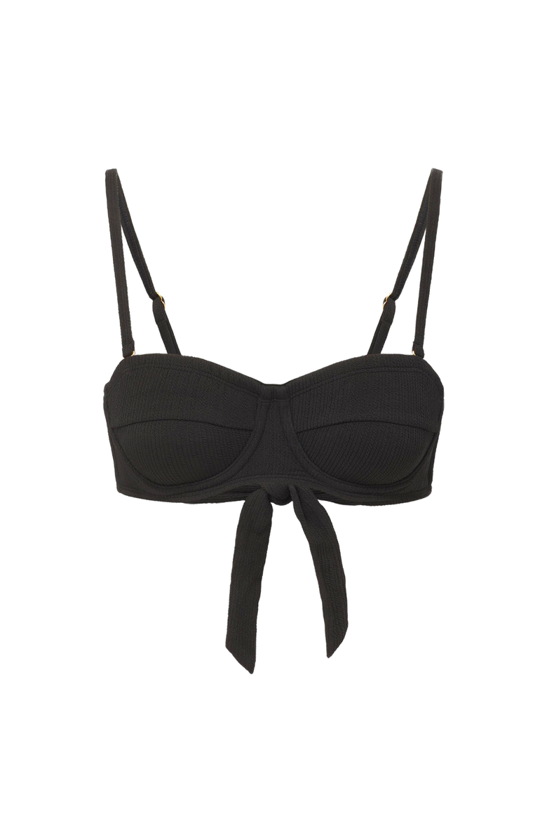 Change of Scenery Nellie Underwire Balconette Bikini Top, Main, color, Black Texture