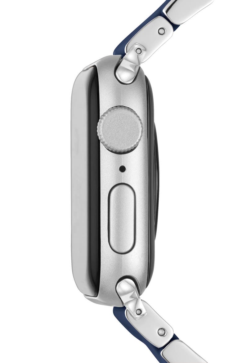 Silicone 20mm Apple Watch® Bracelet Watchband, Alternate, color, NAVY