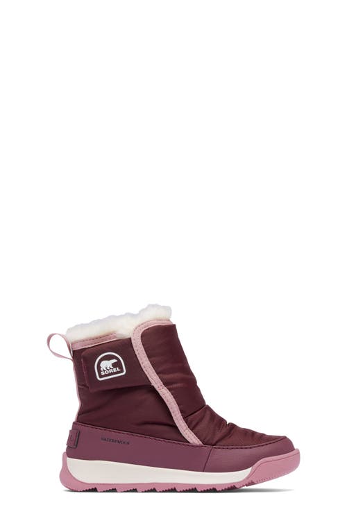 Sorel Kids' Whitney Ii Faux Fur Lined Waterproof Snow Boot In Epic Plum/dazed Mauve