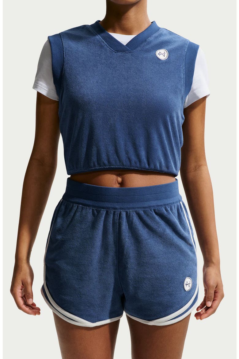 Terry Cloth Shorts, Alternate, color, MYSTIC NAVY/ SAIL