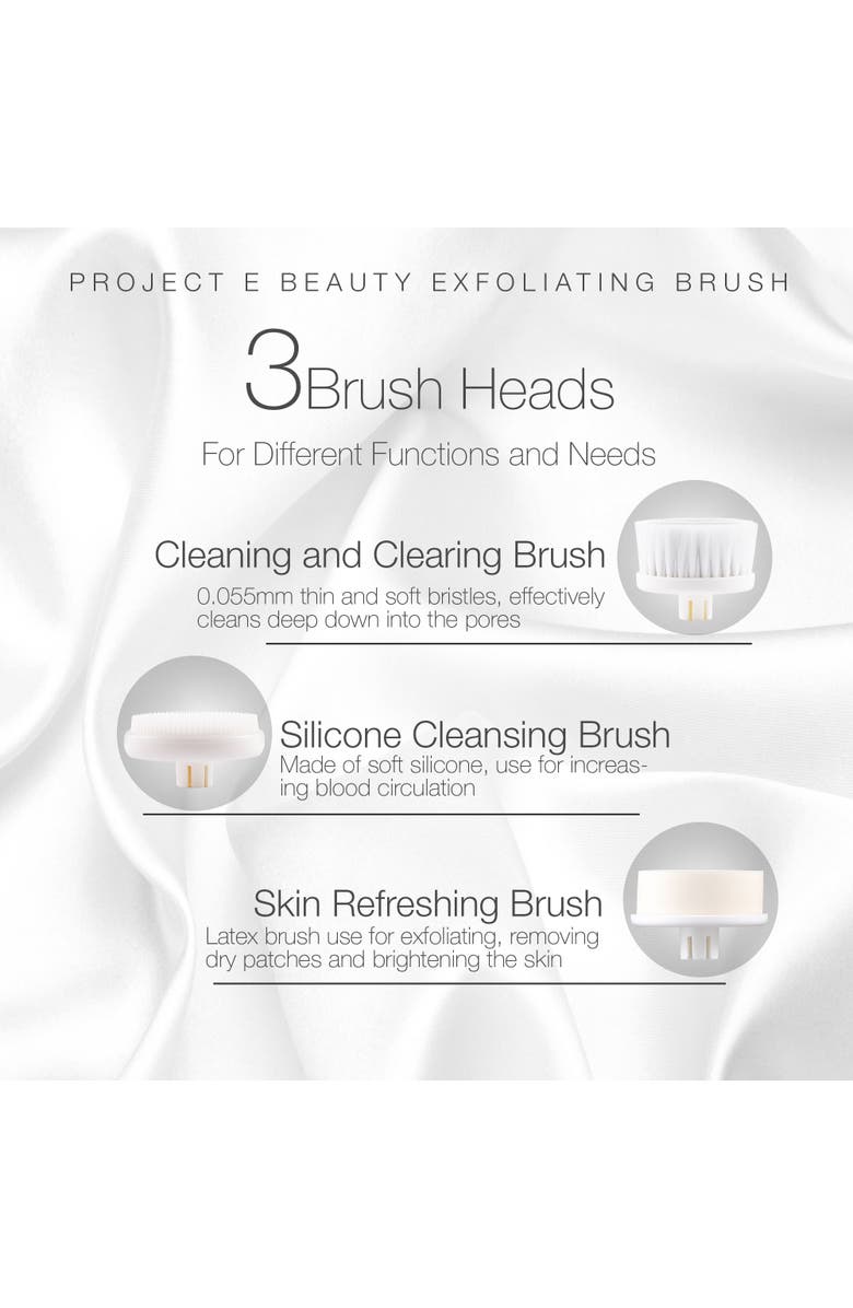 Project E Beauty Bora Electric Facial Cleanser Set, Alternate, color, White