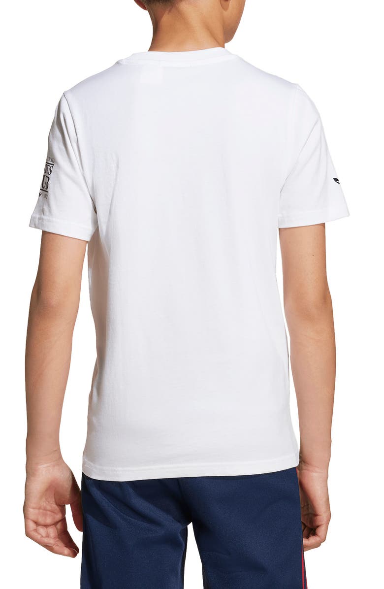 adidas Originals Kids' '90s Soccer Cotton Graphic T-Shirt, Alternate, color, White