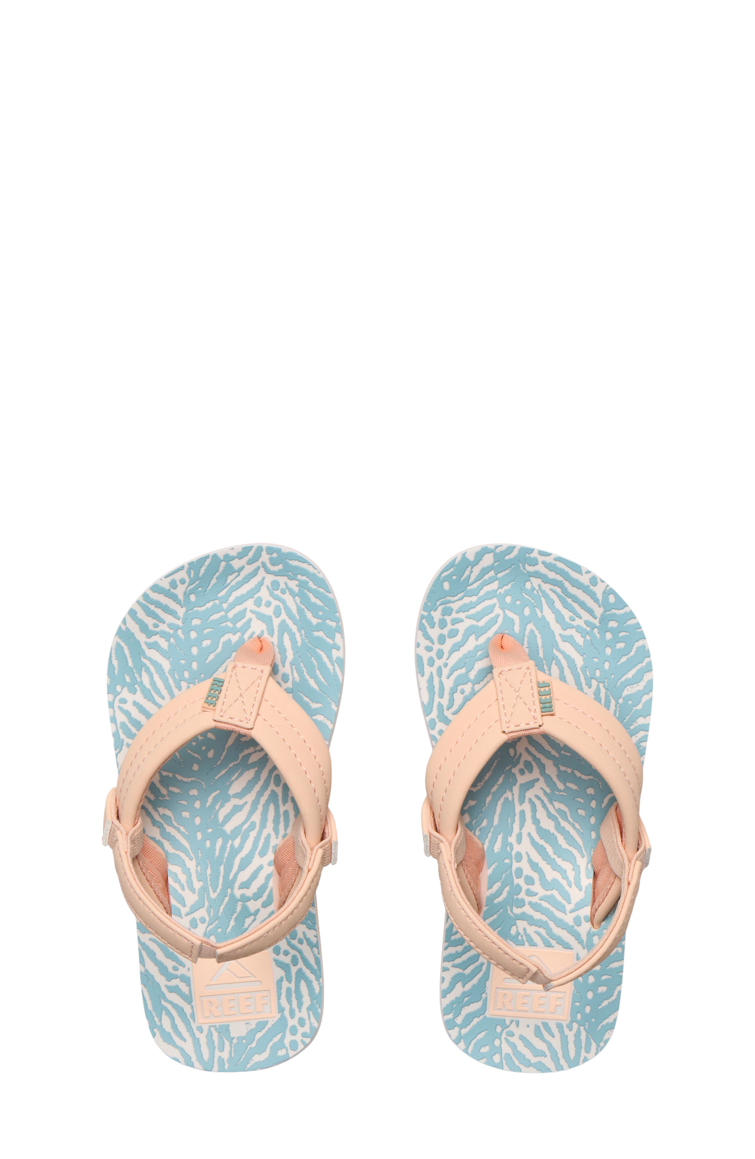 Ahi Sandal, Alternate, color, PEACH/ BLUE ANIMAL
