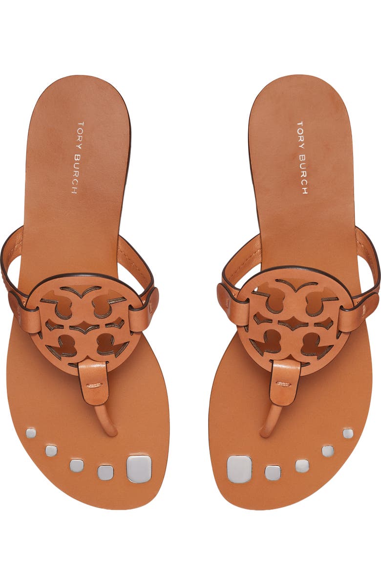 Tory Burch Miller Nail Polish Thong Slide Sandal, Alternate, color, Maple Syrup