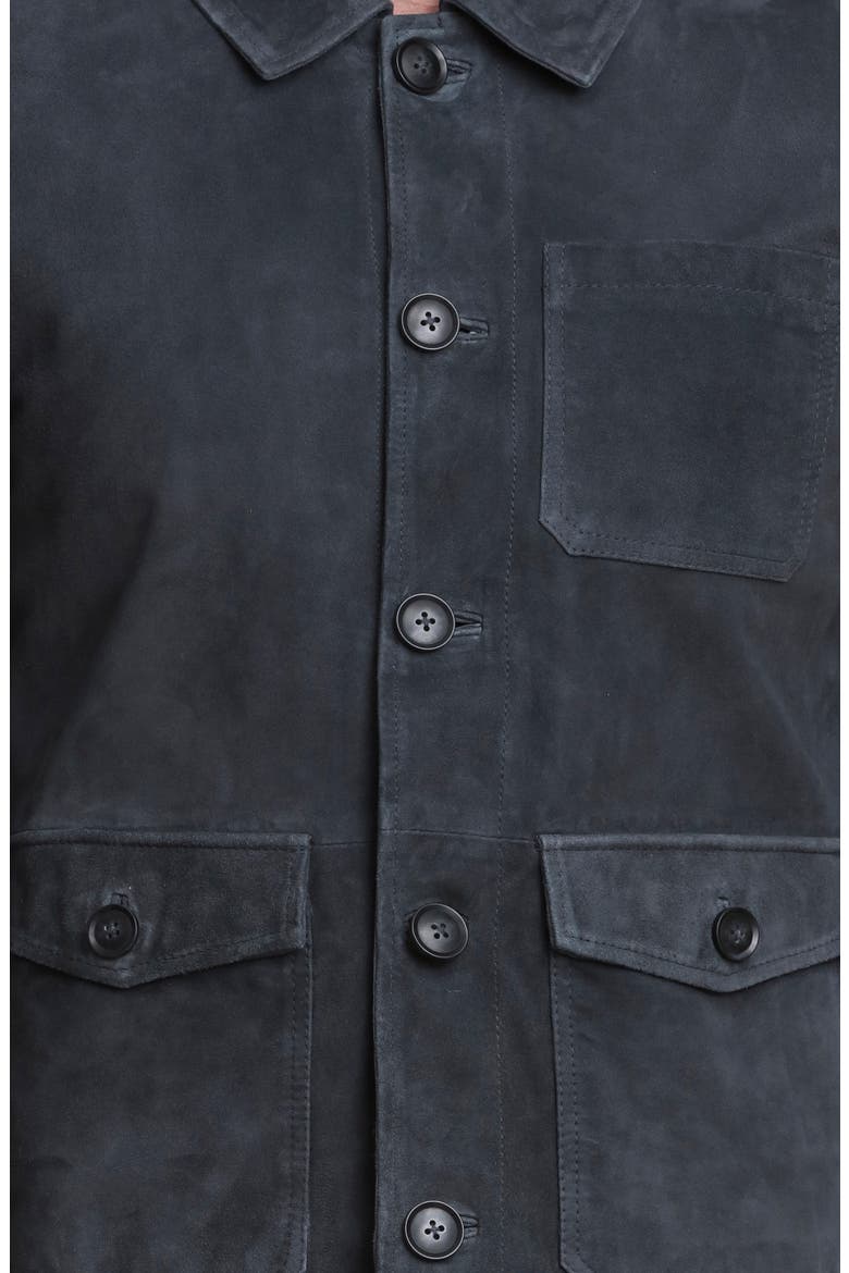 Suede Barn Jacket, Alternate, color, DUSK