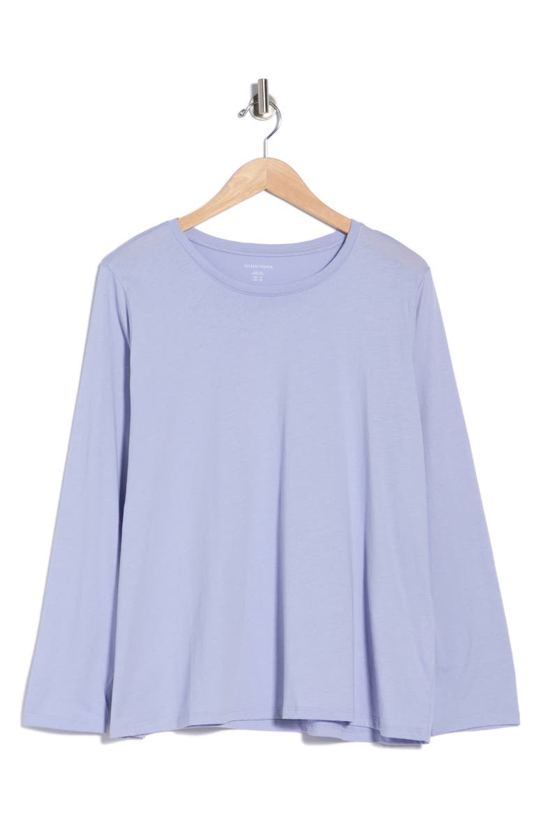 Eileen Fisher Boxy Organic Cotton Top, Main, color, Plume