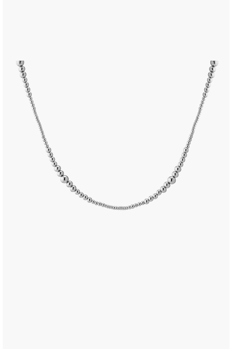 Graduated Ball Chain Necklace, Main, color, White
