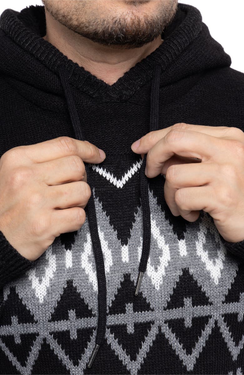 XRAY Colorblocked Pattern Hoodie, Alternate, color, White