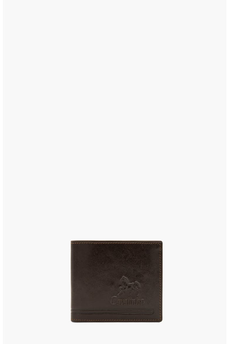 Gentleman Trifold Leather Wallet 569, Main, color, Brown