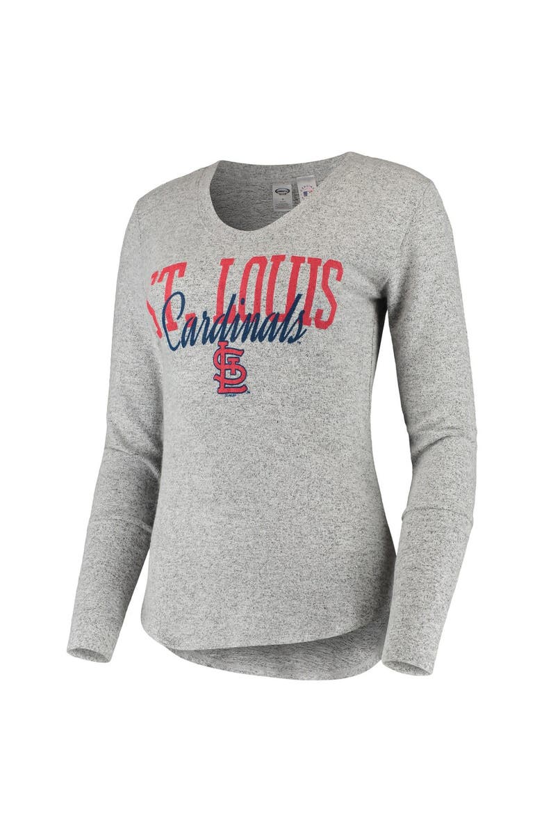 CONCEPTS SPORT Women's Concepts Sport Heathered Gray St. Louis Cardinals Tri-Blend Long Sleeve T-Shirt, Alternate, color, 