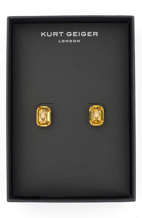 Crystal Emerald Stud Earrings