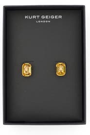 Kurt Geiger London Crystal Emerald Stud Earrings