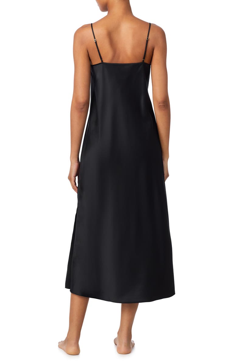 Lauren Ralph Lauren Sleeveless Satin Ballet Nightgown, Alternate, color, Black