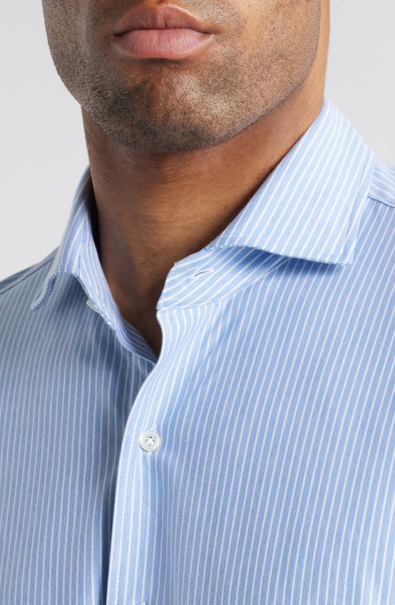 Peter Millar Excursionist Flex Thin Stripe Button-Up Shirt, Alternate, color, Angelite