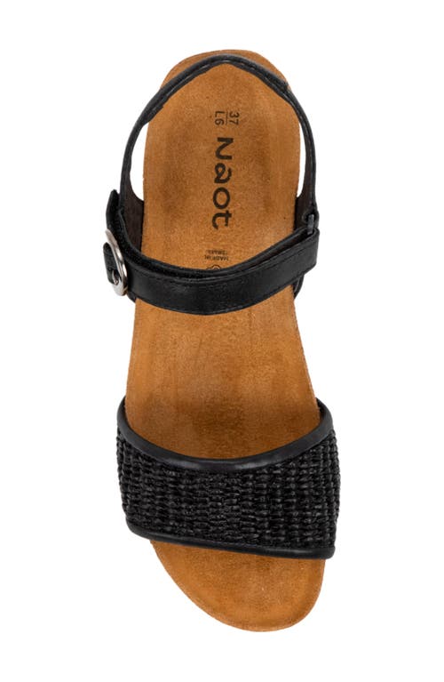 Naot Sabrina Sandal In Shiny Black Leather/black