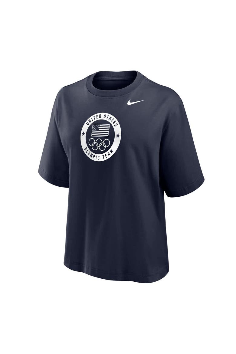 Women's Nike Navy Team USA Boxy T-Shirt, Alternate, color, Navy