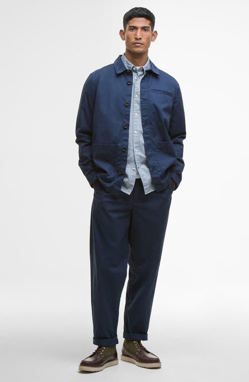 Barbour Cole Tailored Poplin Overshirt In Blue