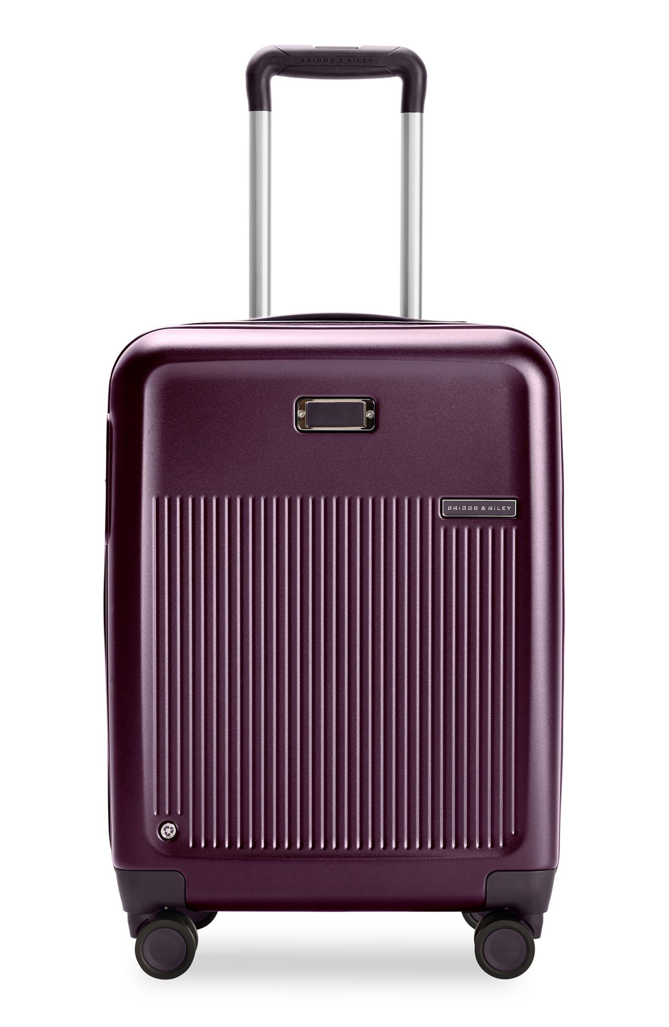 Briggs & Riley Sympatico Global 21-Inch Expandable Spinner Carry-On, Main, color, Plum
