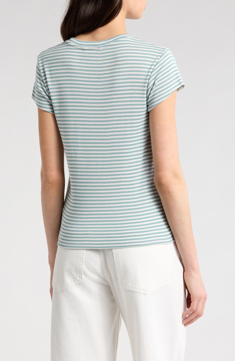 Splendid Faye Stripe T-Shirt, Alternate, color, Mineral/ White
