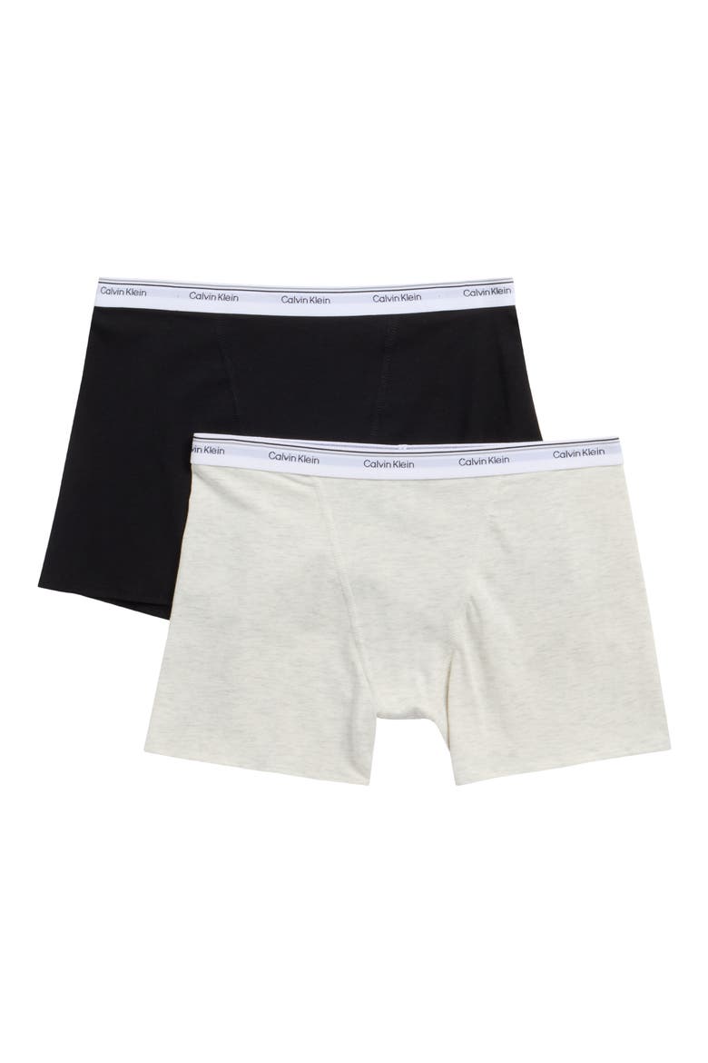 Balance 2-Pack Boyshorts, Main, color, BLACK / SNOW HEATHER
