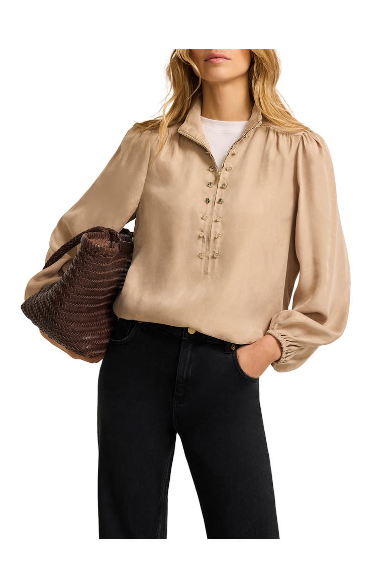 Button Detail Blouse, Main, color, Neutral