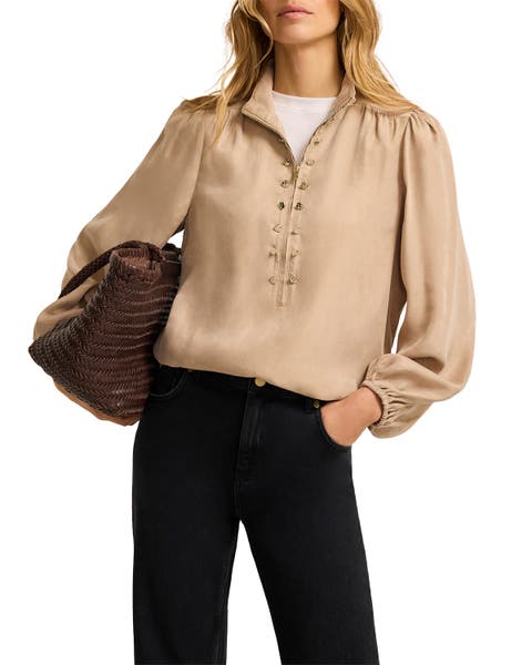 Button Detail Blouse