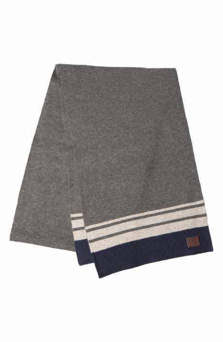 Cotton Blend Striped Scarf