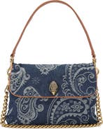 Kurt Geiger London Celia Paisley Jacquard Denim Shoulder Bag