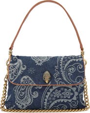 Kurt Geiger London Celia Paisley Jacquard Denim Shoulder Bag